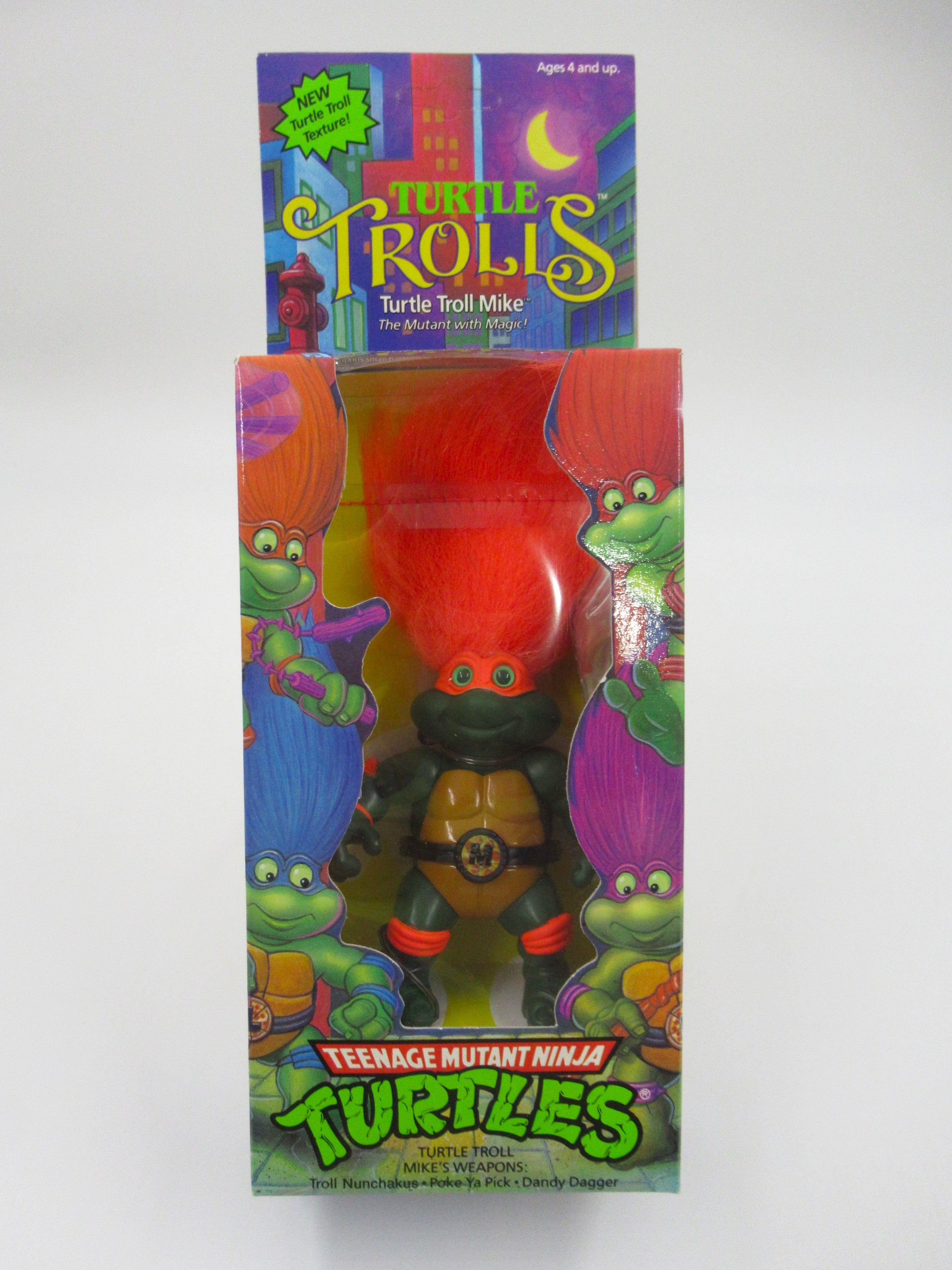 Teenage Mutant Ninja Turtles Turtle Trolls Michaelangelo Figure TMNTs - Playmates (1993)